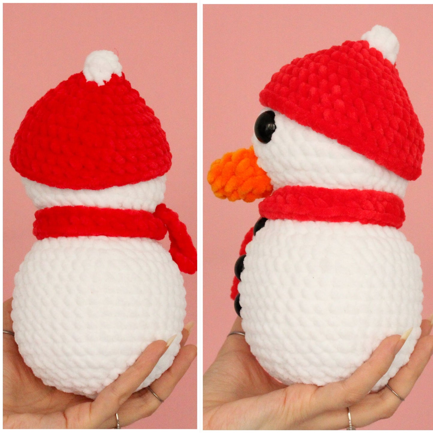 Om de zăpadă croșetat din fir plușat