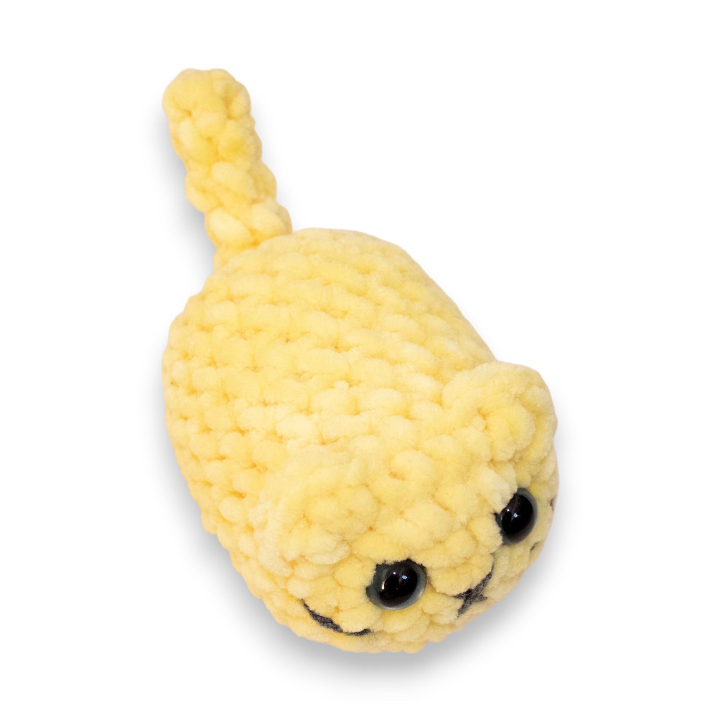 Pisică loaf mini croșetată din fir plușat