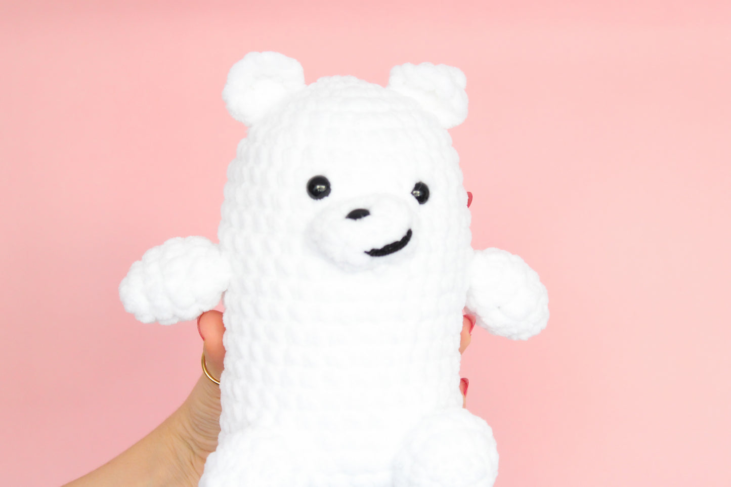 Ice bear - Jucarie We Bare Bears croșetată din fir plușat