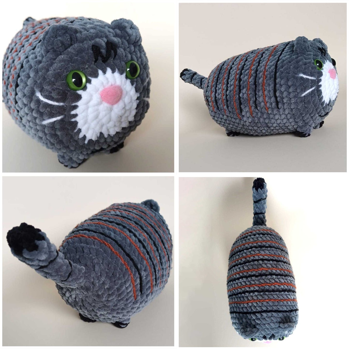 Pisica ta personalizată croșetată din fir plușat