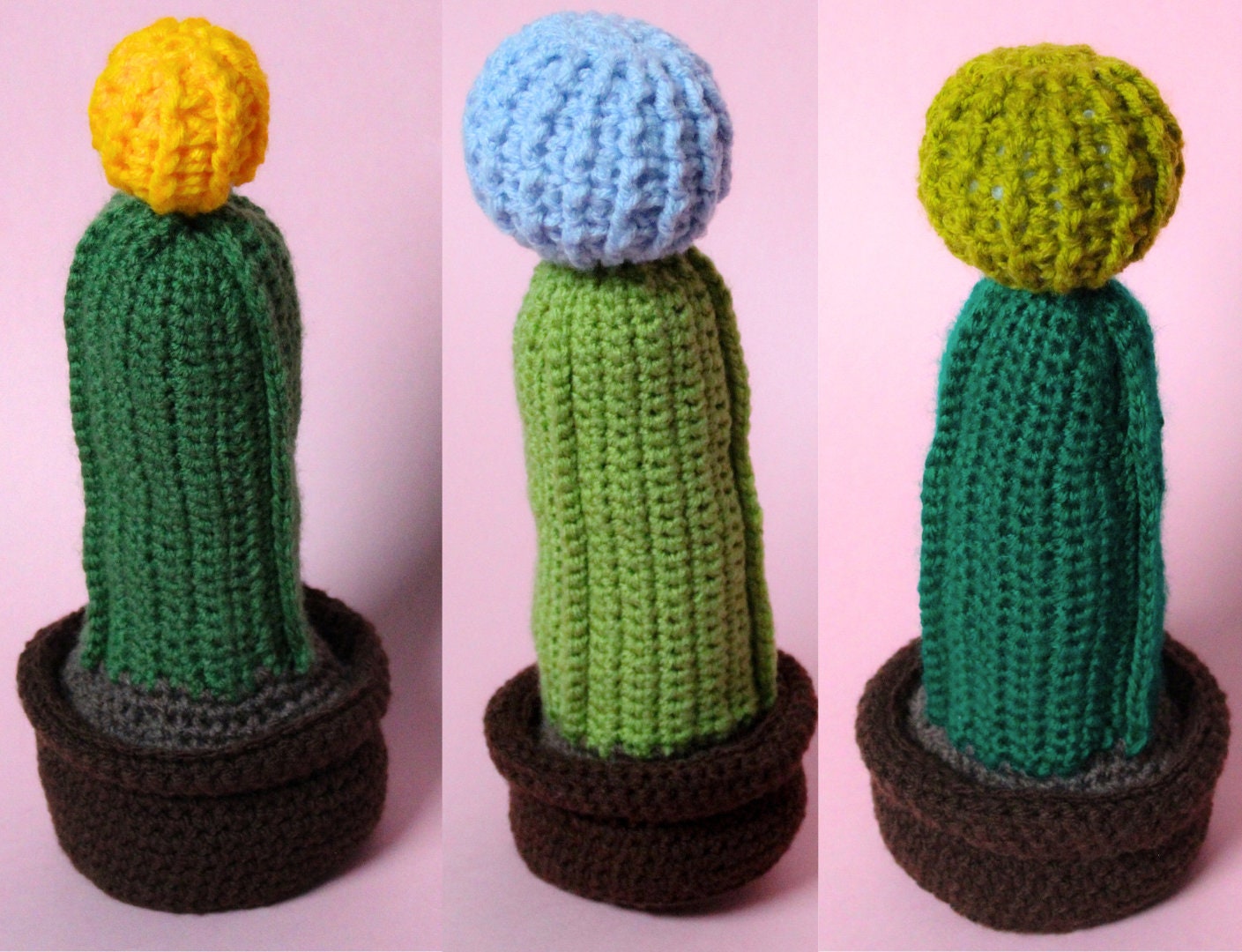 Cactuși decorativi croșetați