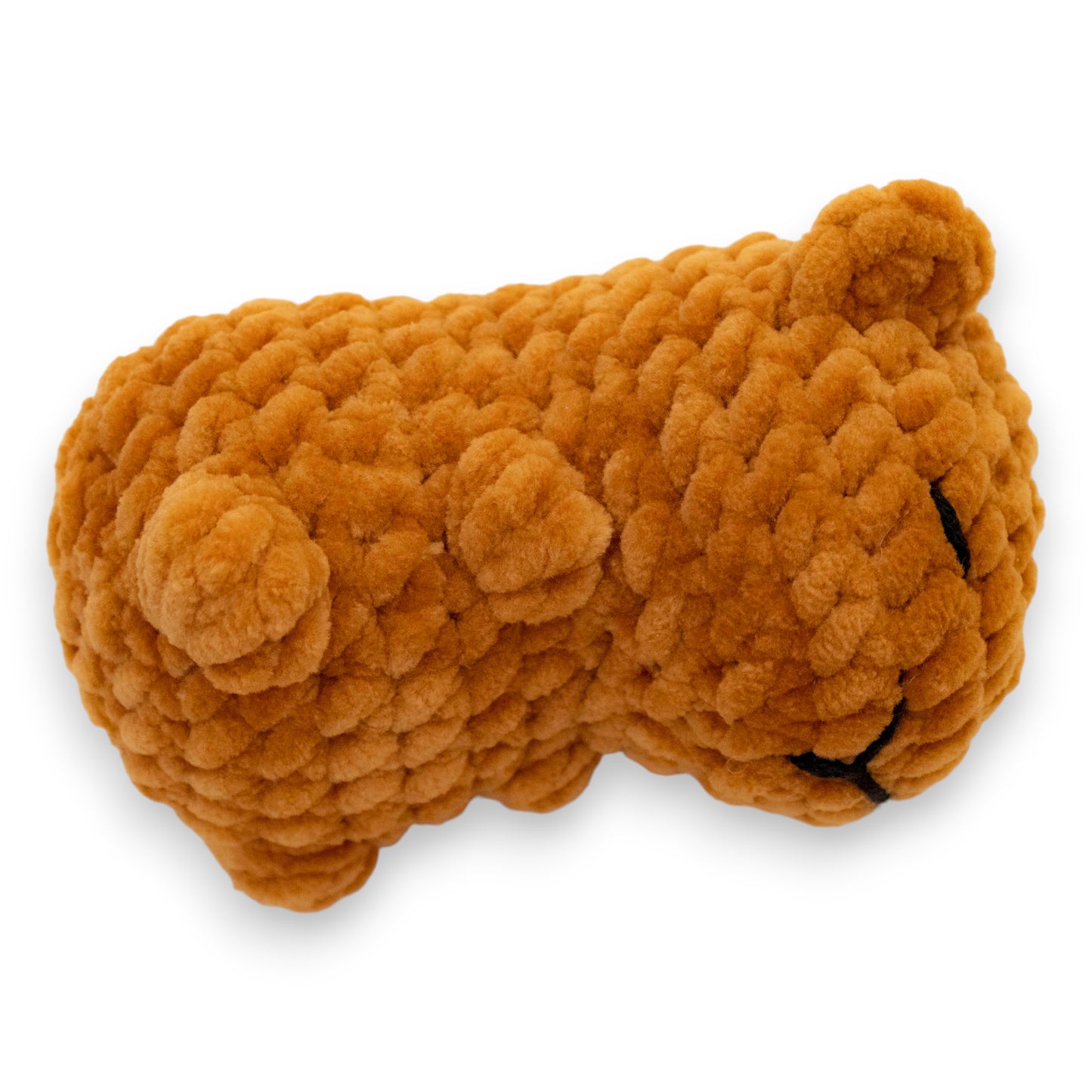 Capibara mică croșetată din fir plușat