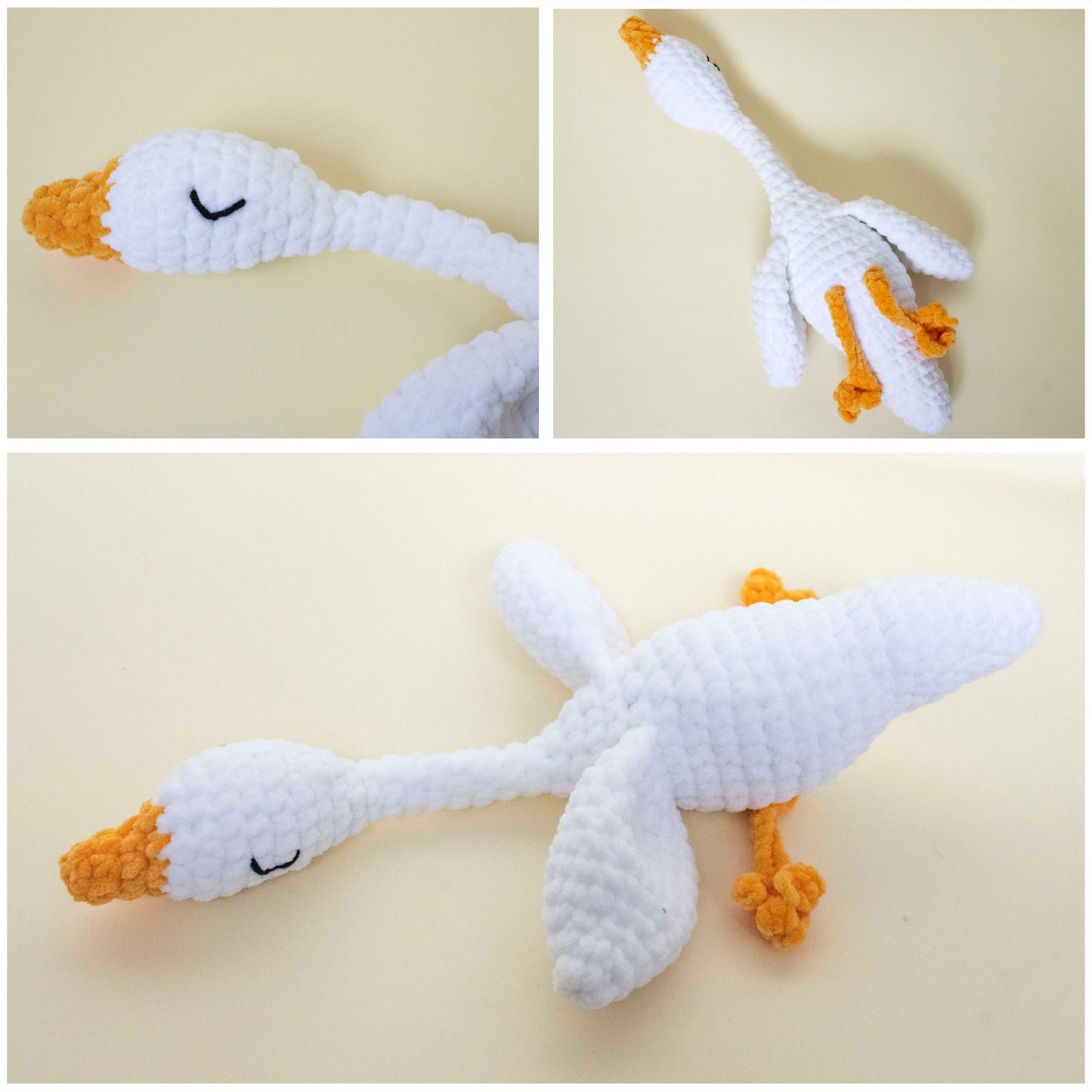 Gâscă croșetată din fir plușat