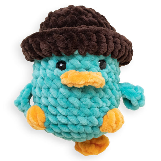 Perry ornitorincul (Perry the Platypus) mediu croșetat din fir plușat