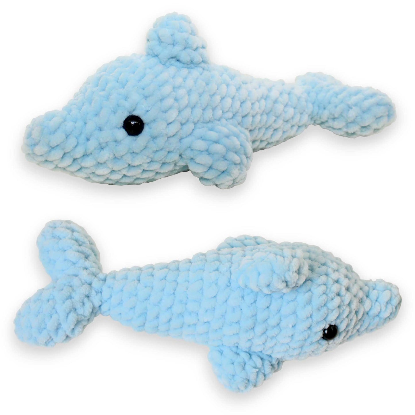 Delfin mare croșetat din fir plușat