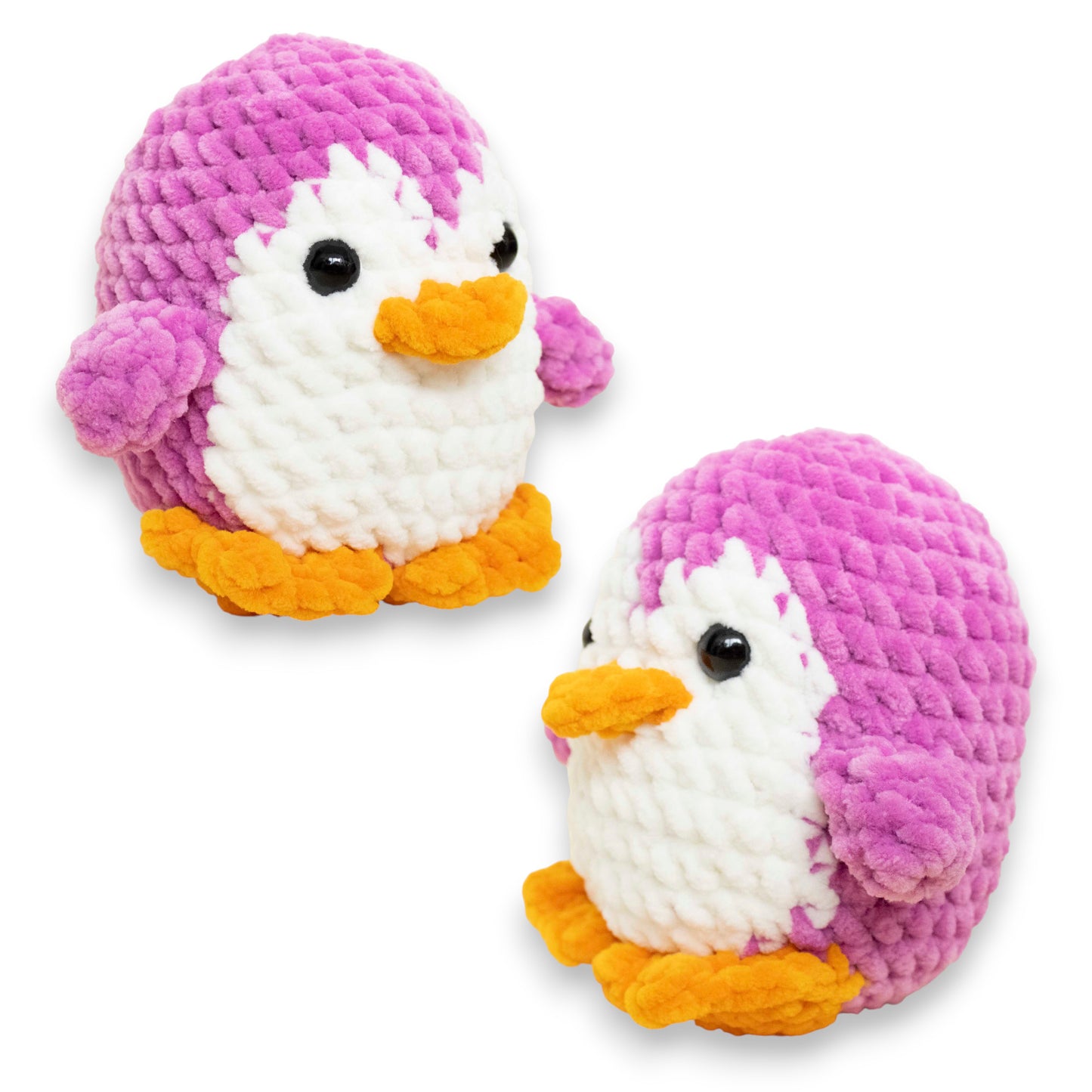 Pinguin mediu croșetat din fir plușat