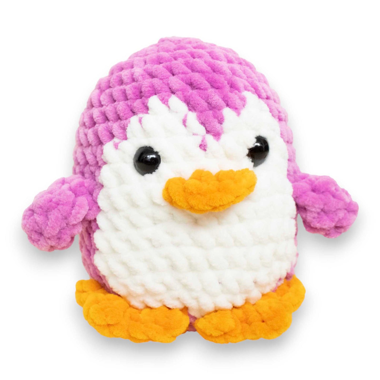 Pinguin mediu croșetat din fir plușat