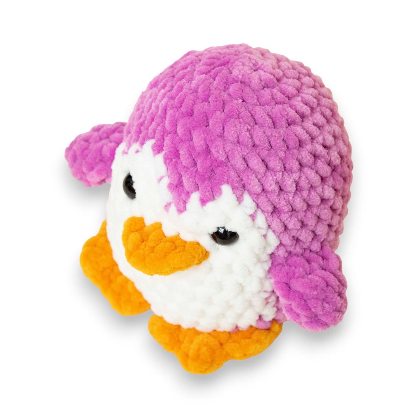 Pinguin mediu croșetat din fir plușat