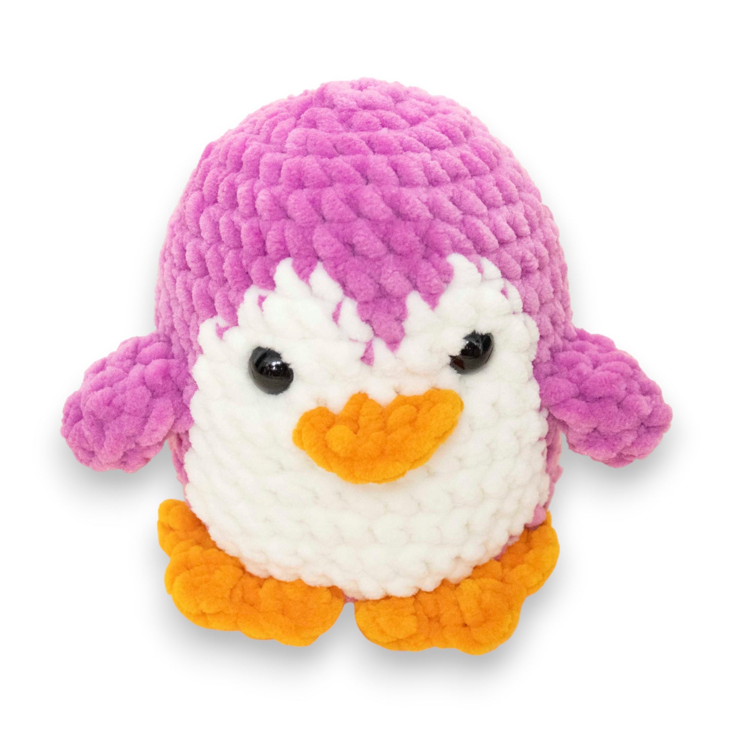 Pinguin mediu croșetat din fir plușat
