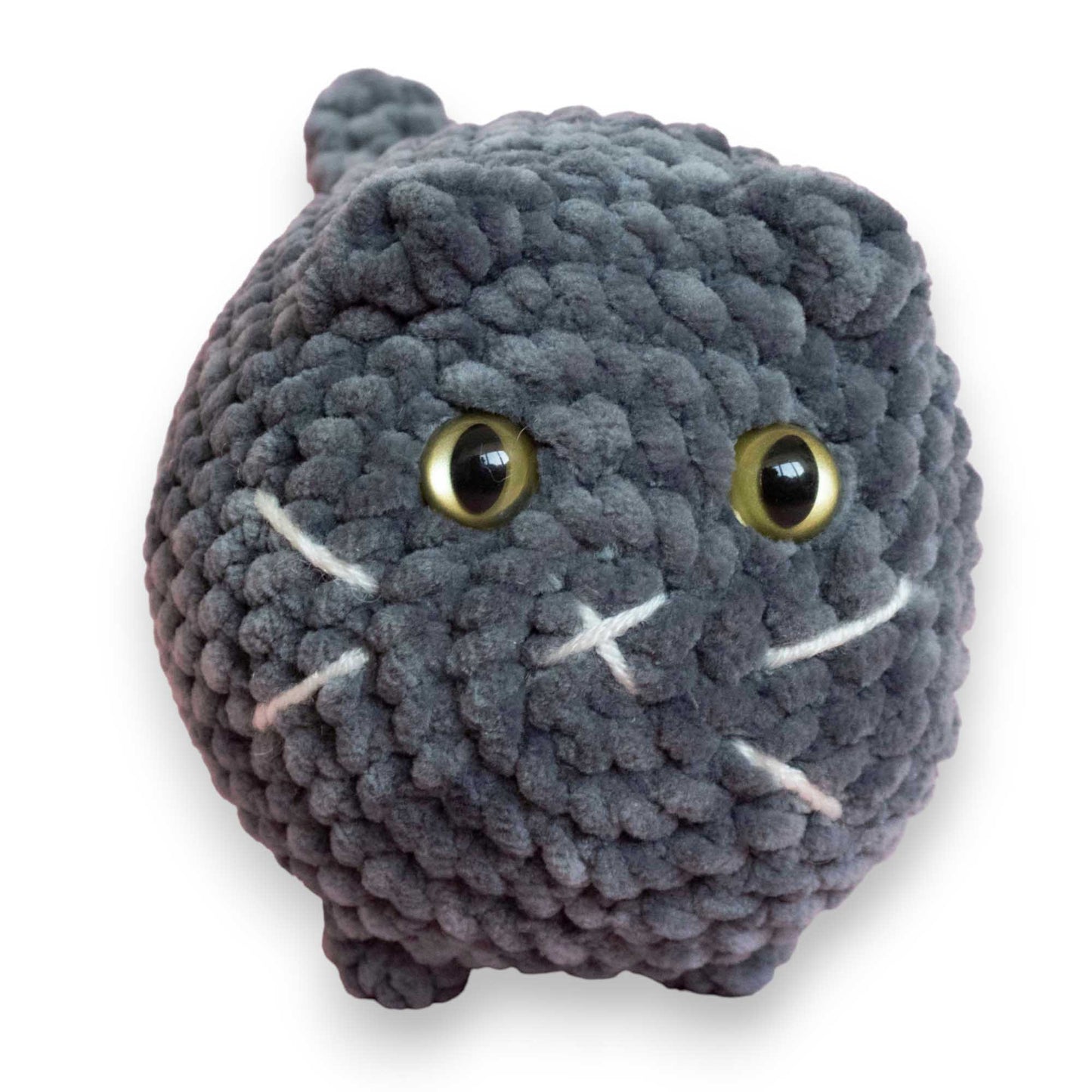 Pisică medie British shorthair croșetată din fir plușat