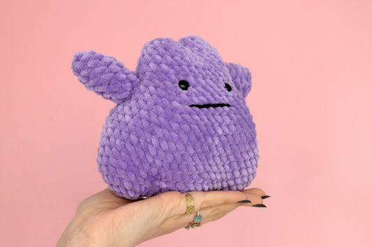 Ditto - Pokemon mic croșetat din fir plușat