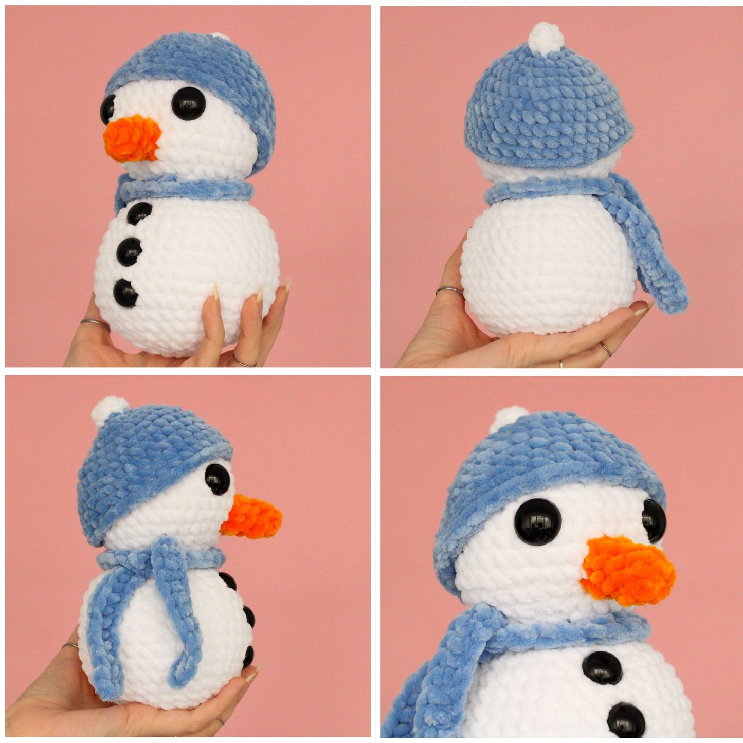 Om de zăpadă croșetat din fir plușat