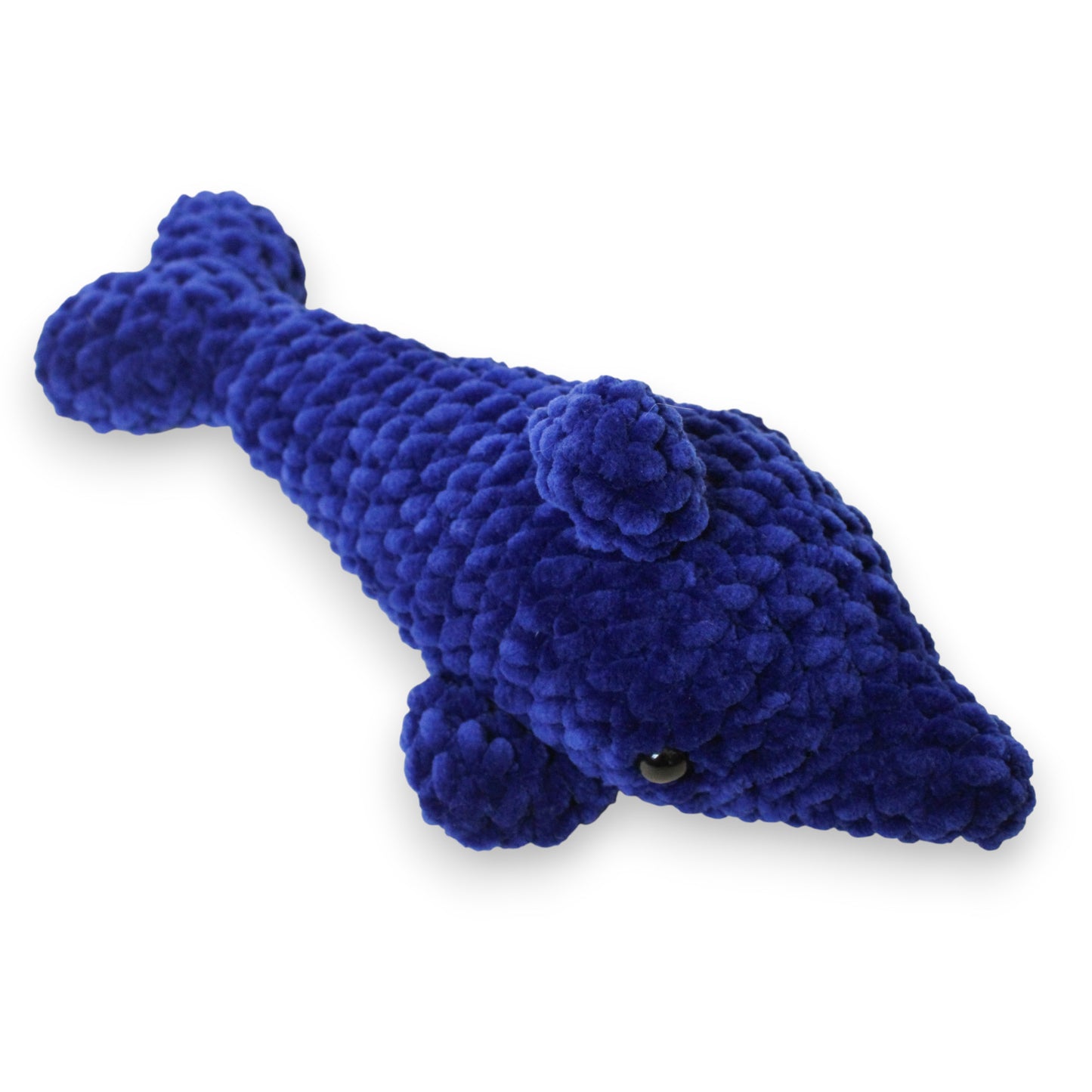 Delfin mare croșetat din fir plușat
