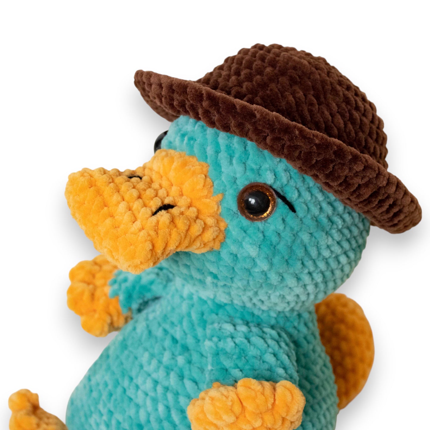 Perry ornitorincul (Perry the Platypus) mare croșetat din fir plușat